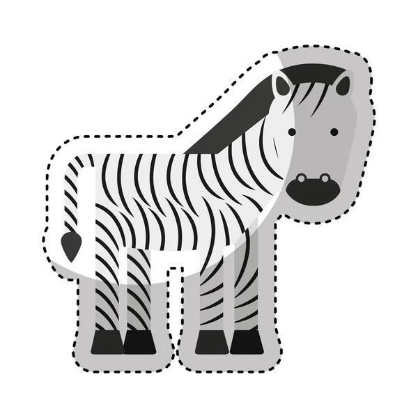 Cute zebra character icon — Stock Vector