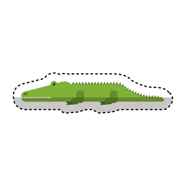 Cute crocodile character icon — Stock Vector