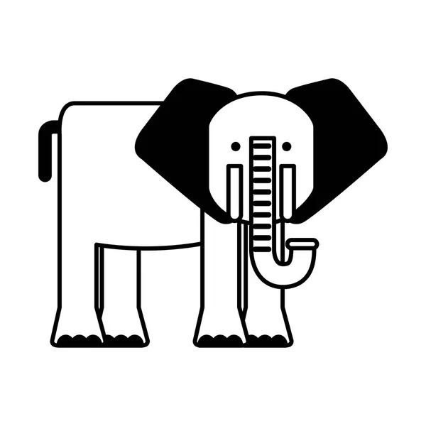 귀여운 코끼리 문자 아이콘 — 스톡 벡터