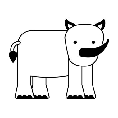 şirin gergedan karakter simgesi