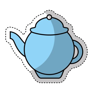 çay potu izole simgesi