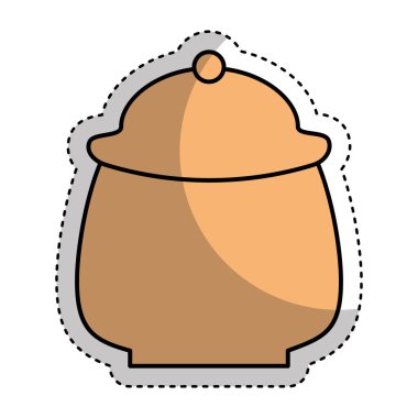 çay potu konteyner izole simgesi