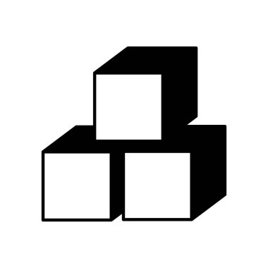 şeker küpleri izole simgesi