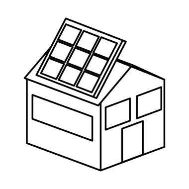 evin dış paneli güneş izole simgesi ile