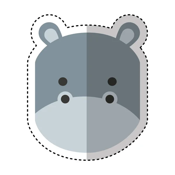 Cute hippo character icon — Stock Vector