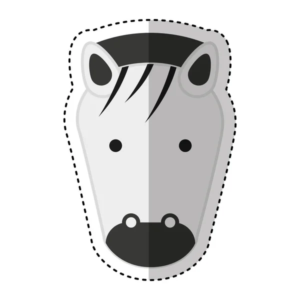 Ikona znak ładny zebra — Wektor stockowy