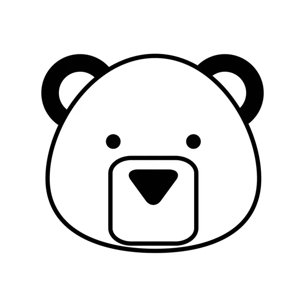 Lindo oso carácter icono — Vector de stock