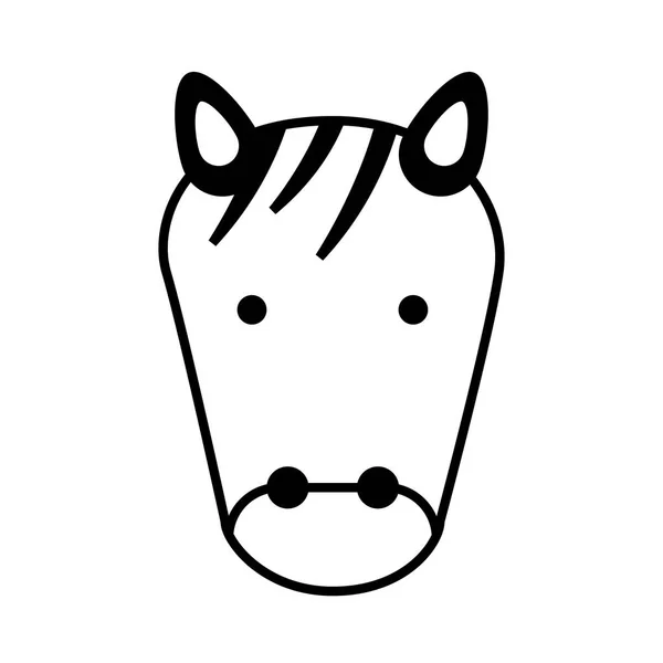 Şirin zebra karakter simgesi — Stok Vektör