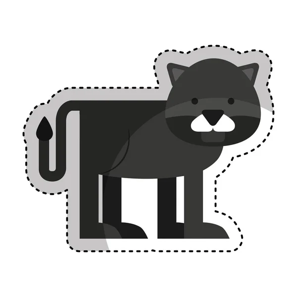 Schattig panter karakter pictogram — Stockvector