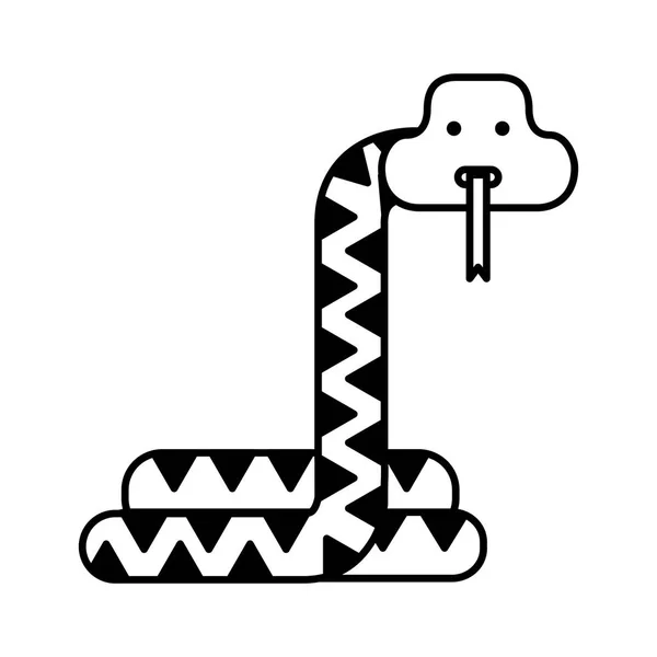 Χαριτωμένο φίδι εικονίδιο χαρακτήρων — Διανυσματικό Αρχείο