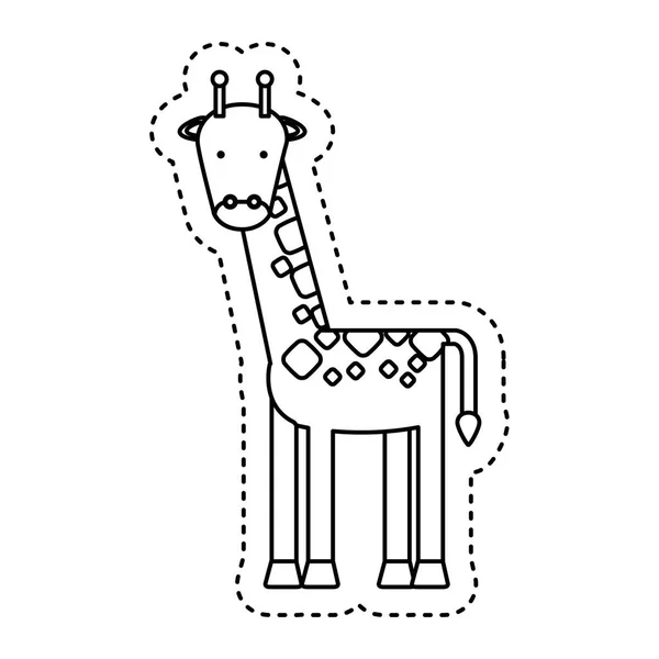 Icône de personnage girafe mignon — Image vectorielle