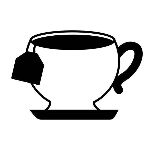 Teetasse Getränk Ikone isoliert — Stockvektor