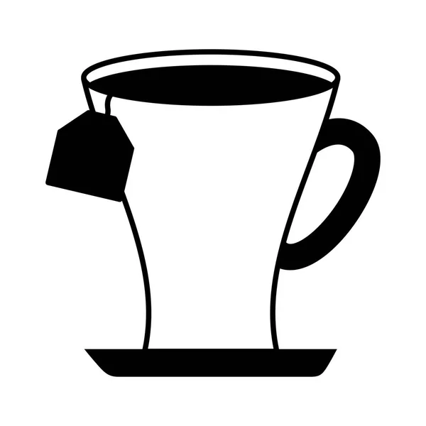 Copo de chá bebida ícone isolado — Vetor de Stock