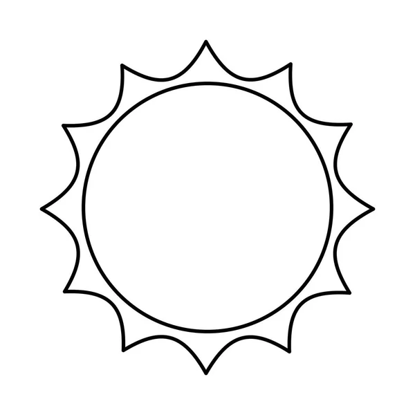 Sonne Silhouette isoliert Symbol — Stockvektor