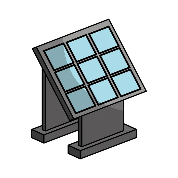 Panneau solaire icône isolée — Image vectorielle