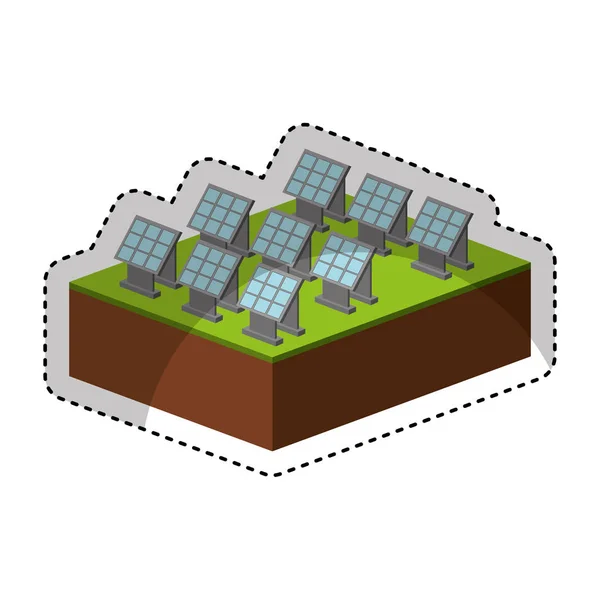 Solarpaneel isolierte Ikone — Stockvektor