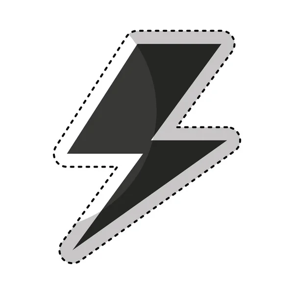 Icono símbolo de energía de rayos — Vector de stock