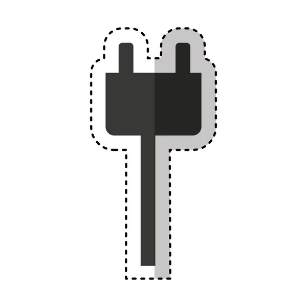 Câble câble énergie fiche icône — Image vectorielle