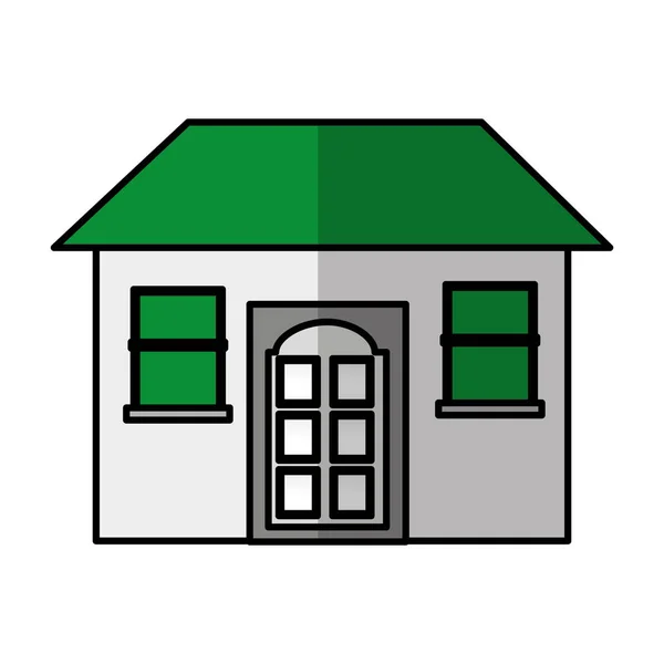 Casa icona esterna isolata — Vettoriale Stock