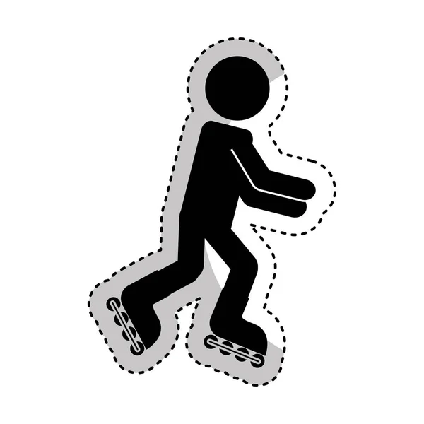 Skate icono del deporte extremo — Vector de stock