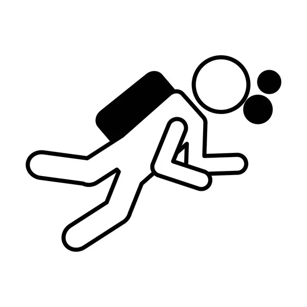 Icône de plongée sport extrême — Image vectorielle