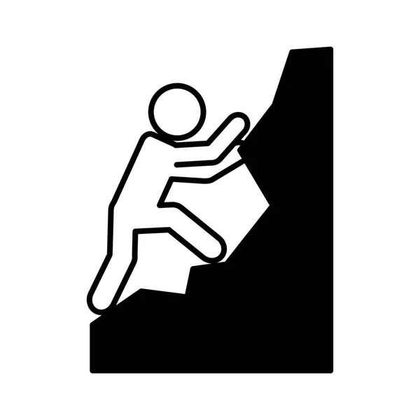 Escalade icône du sport extrême — Image vectorielle