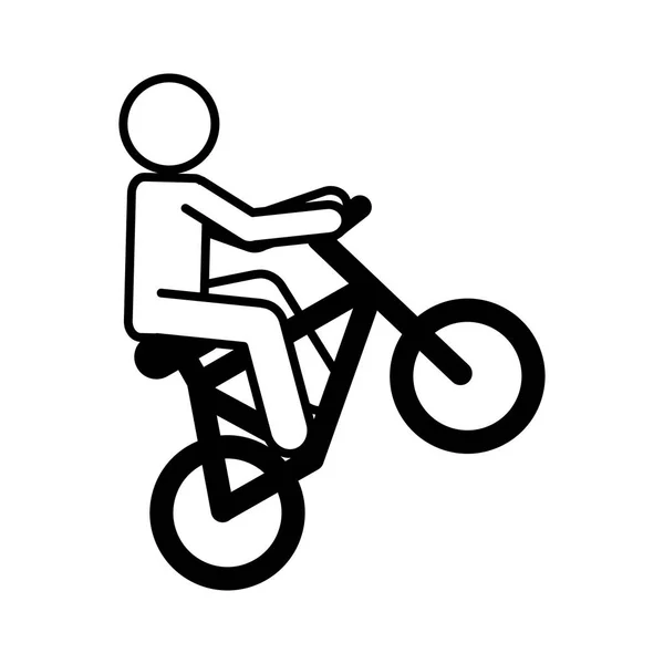 Cykel extrem sport ikonen — Stock vektor