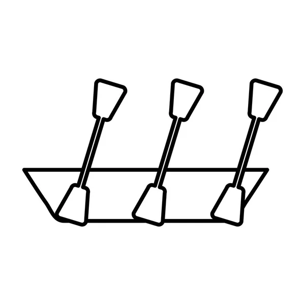 Kajak extreme sport pictogram — Stockvector
