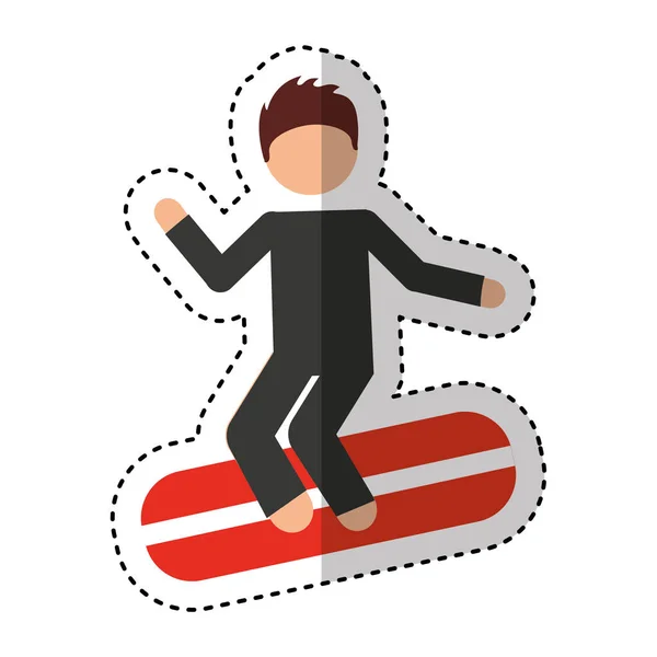 Surf boarding extreme sport — Stockvector