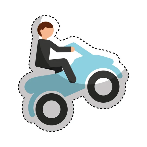 Motocicleta quad deporte extremo — Vector de stock