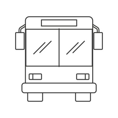 otobüs araç izole simgesi