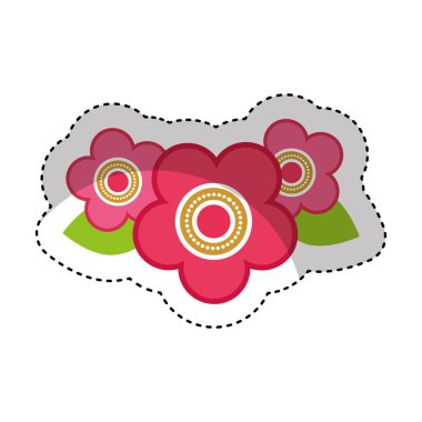 sevimli Japon çiçek simgesi