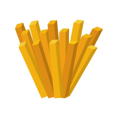 patates kızartması izole simgesi