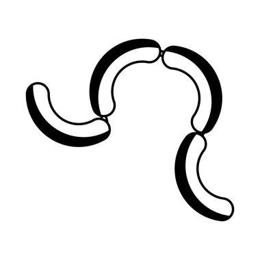 lezzetli sosis izole simgesi