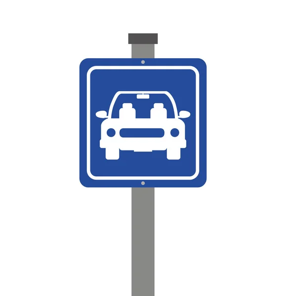 Parkeren zone teken geïsoleerde pictogram — Stockvector