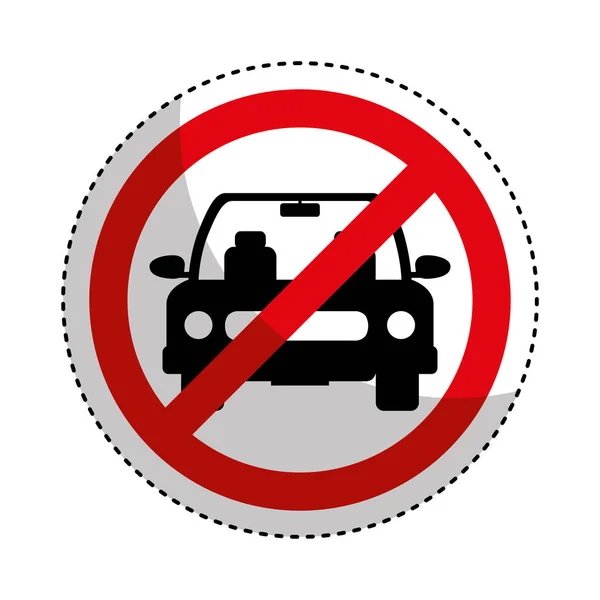 Parking prohibited sign isolated icon — Stock Vector