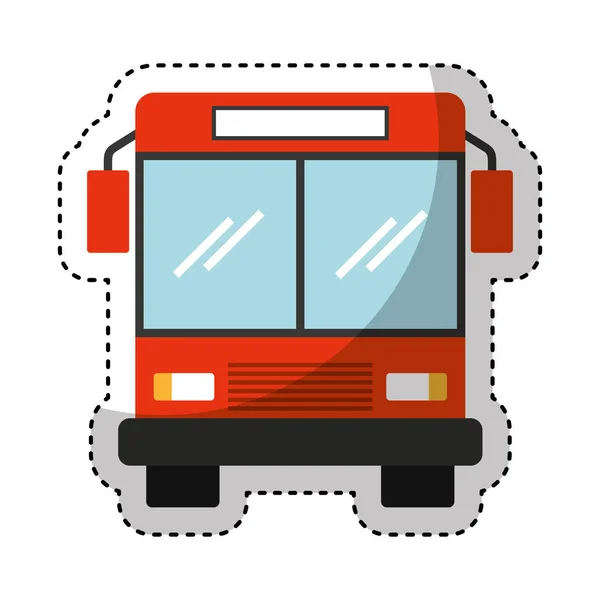 Bus voertuig geïsoleerde pictogram — Stockvector