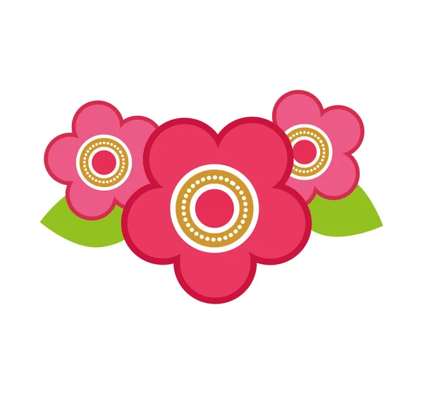 Aranyos japán virág ikon — Stock Vector