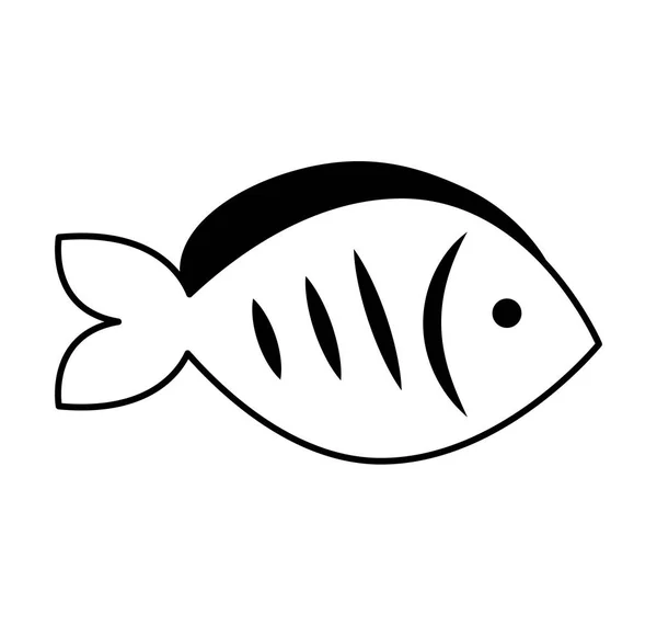 Carne de pescado alimentos aislados icono — Vector de stock