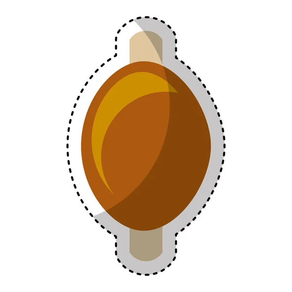 Carne de pollo aislado icono — Vector de stock