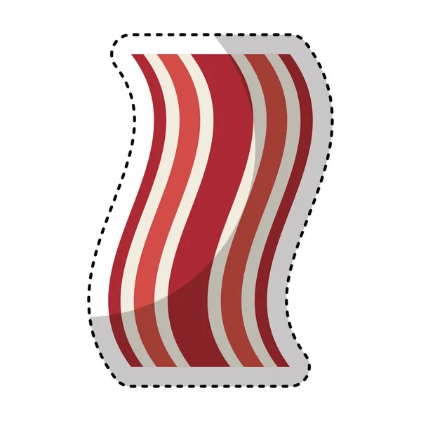 Fresh bacon isolated icon — Stock Vector