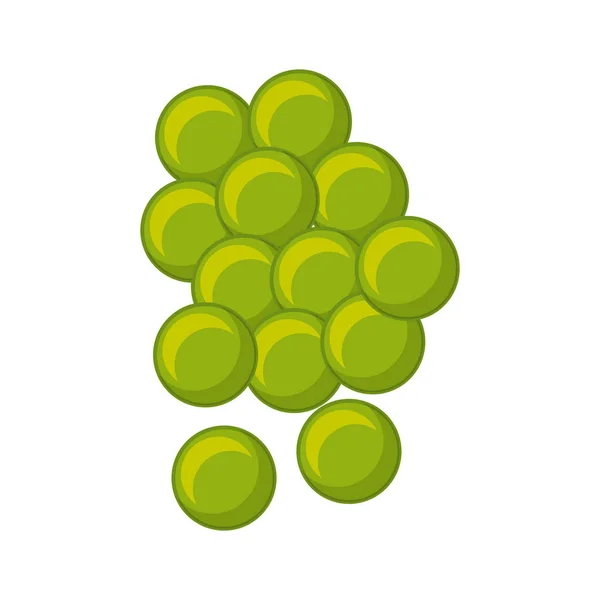 Uva frutta fresca disegno icona — Vettoriale Stock