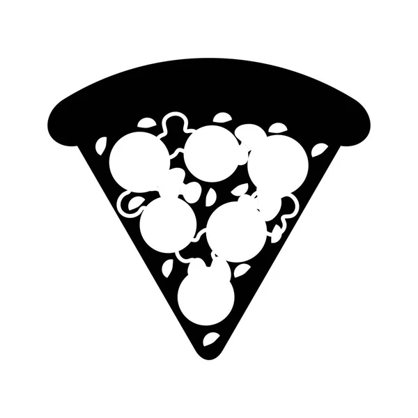 Läcker pizza isolerade ikonen — Stock vektor