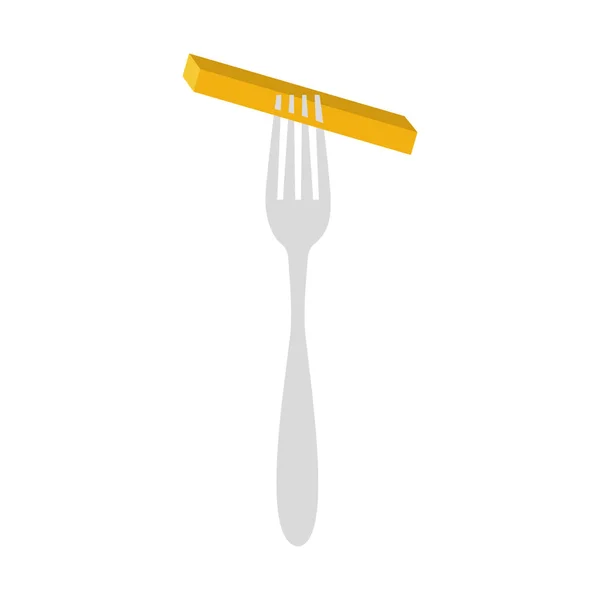 French fries isolated icon — Stock Vector
