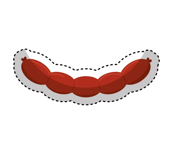 美味的香肠孤立的图标 — 图库矢量图片