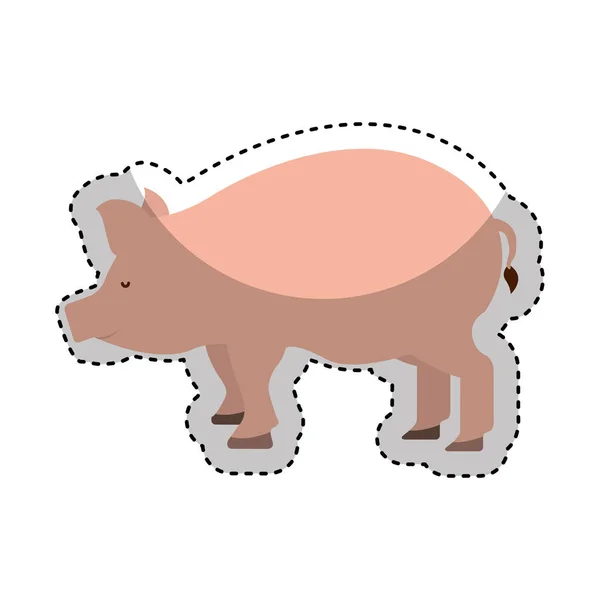 Pork meat butchery icon — Stock Vector