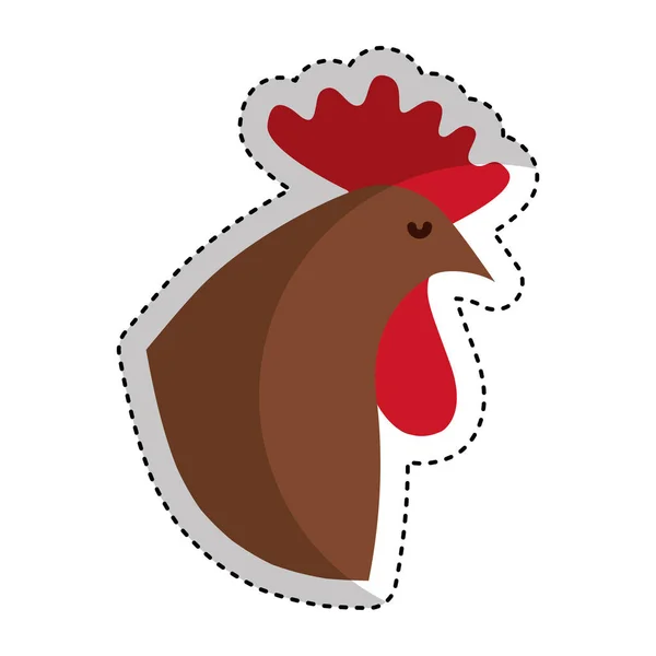 Kip vlees slagerij pictogram — Stockvector