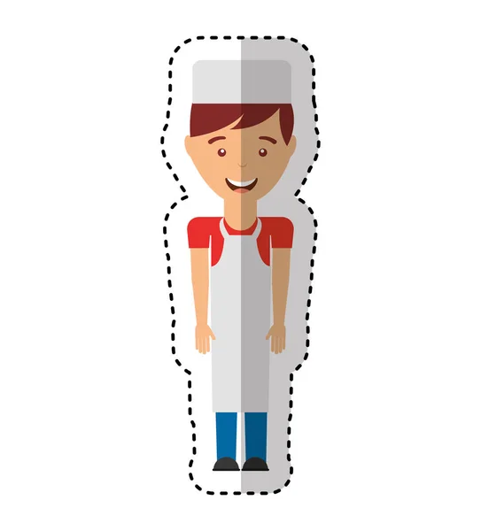 Icône de personnage avatar boucher — Image vectorielle