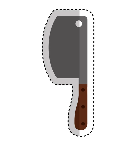 Açougueiro machado ícone isolado — Vetor de Stock