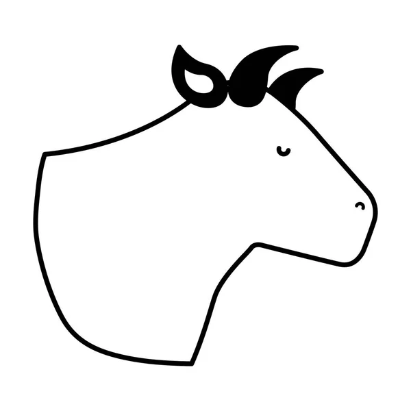 Viande de vache icône de boucherie — Image vectorielle